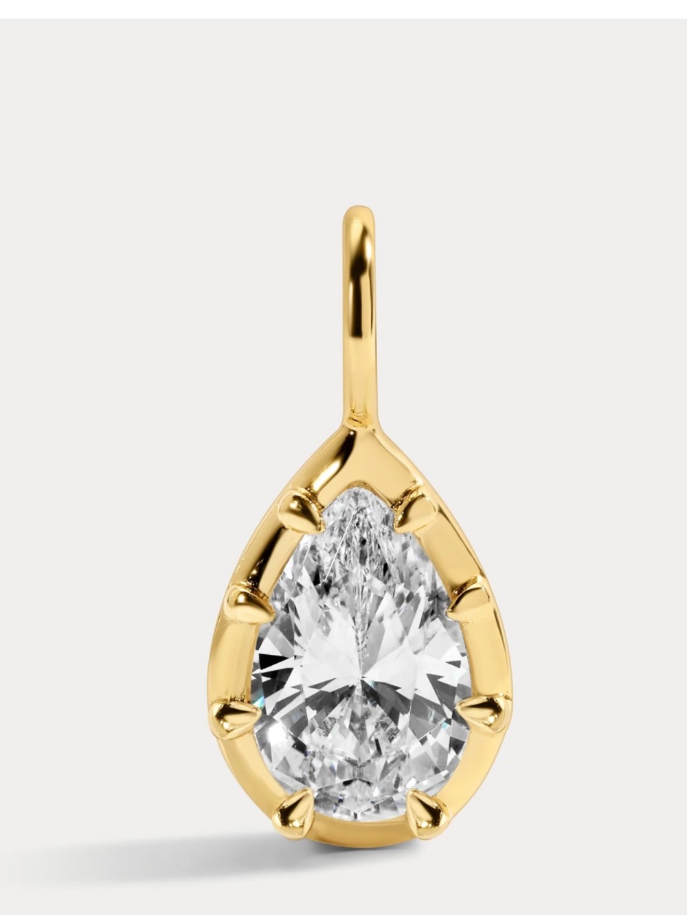 Lili Claspe Gold Pear CZ Teardrop charm NWT Cleo world edit